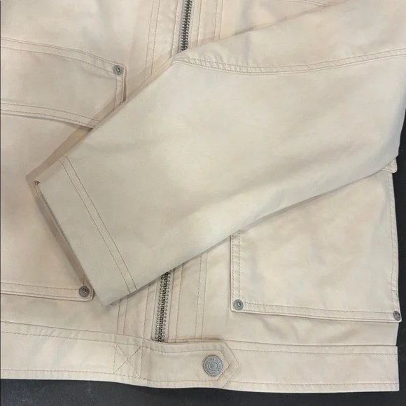 FREE PEOPLE WE THE FREE Blair Vegan Suede Jacket In Sea salt - Picture 12 of 15